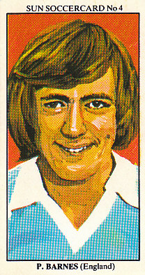 Peter Barnes England 1978/79 the SUN Soccercards #4